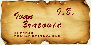 Ivan Bratović vizit kartica